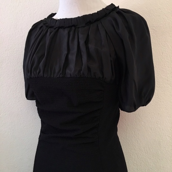 Nina Ricci Black Silk Midi Dress Size US6 / FR38 - Picture 4 of 8